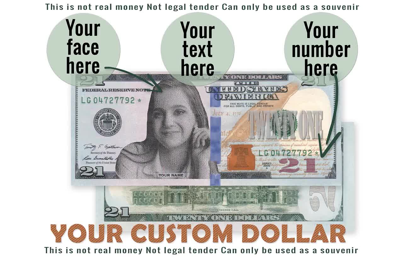 Your Face on Money, Game Money, Million Dollar Bill, Party Money, Custom  Money, Play Money, Custom Dollar Bill, Personalized Dollar 