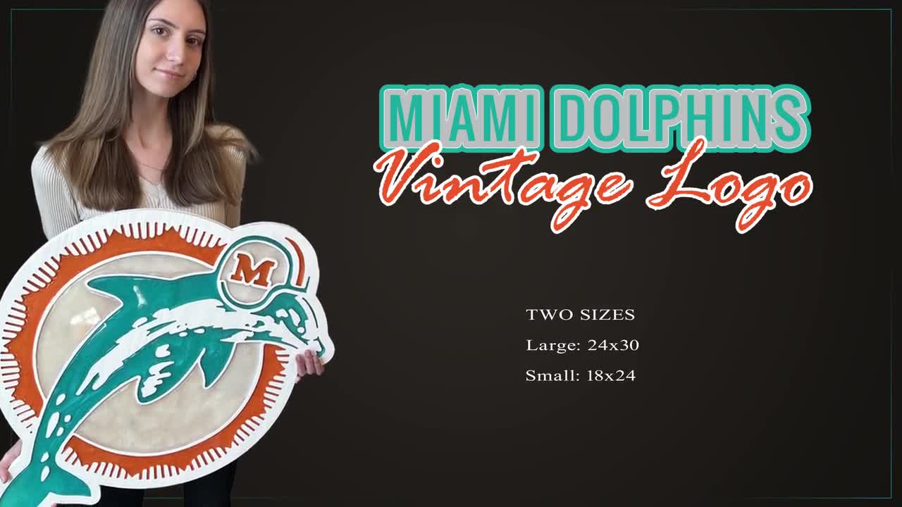 Miami Dolphins Vintage Logo by Florian Rodarte