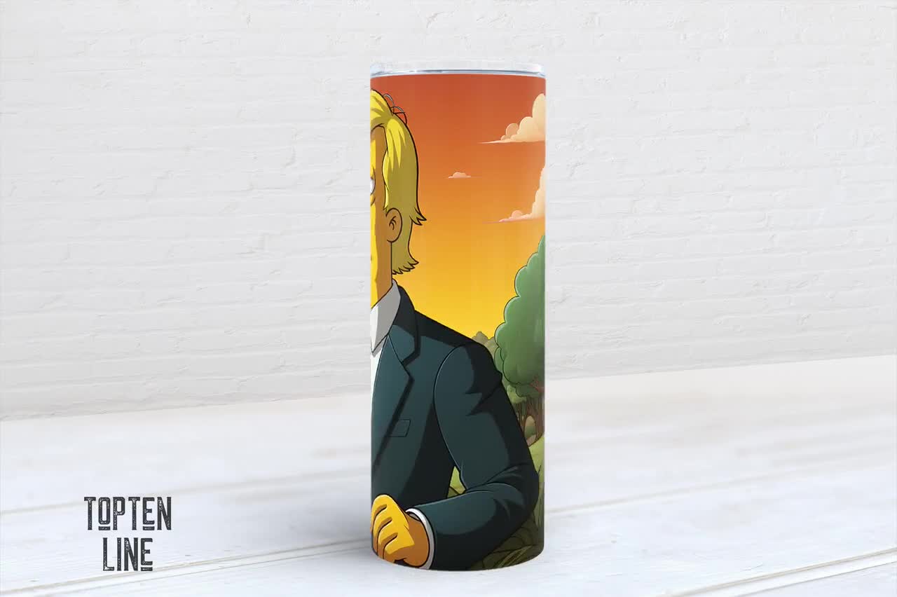 Donald Trump caricature 20oz sublimination skinny tumbler. – Rebel