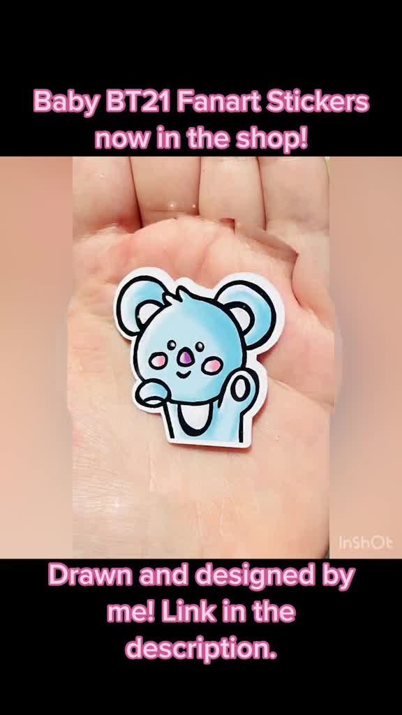 BT21 ベイビーズ ハンドメイド 光沢ステッカー BTS コヤ シューキー