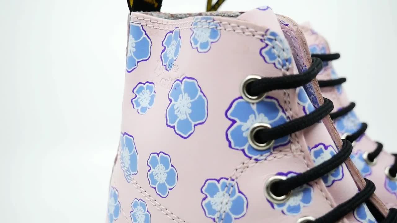 Dr Martens Boots, Size UK 2-5 / Pink Magenta and Blue Floral