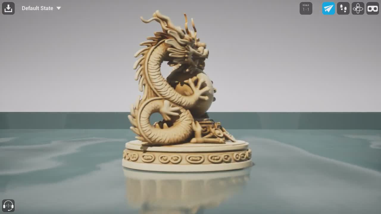 中国の龍の像 – 3Dプリント用風水置物モデル | 東洋風STL装飾