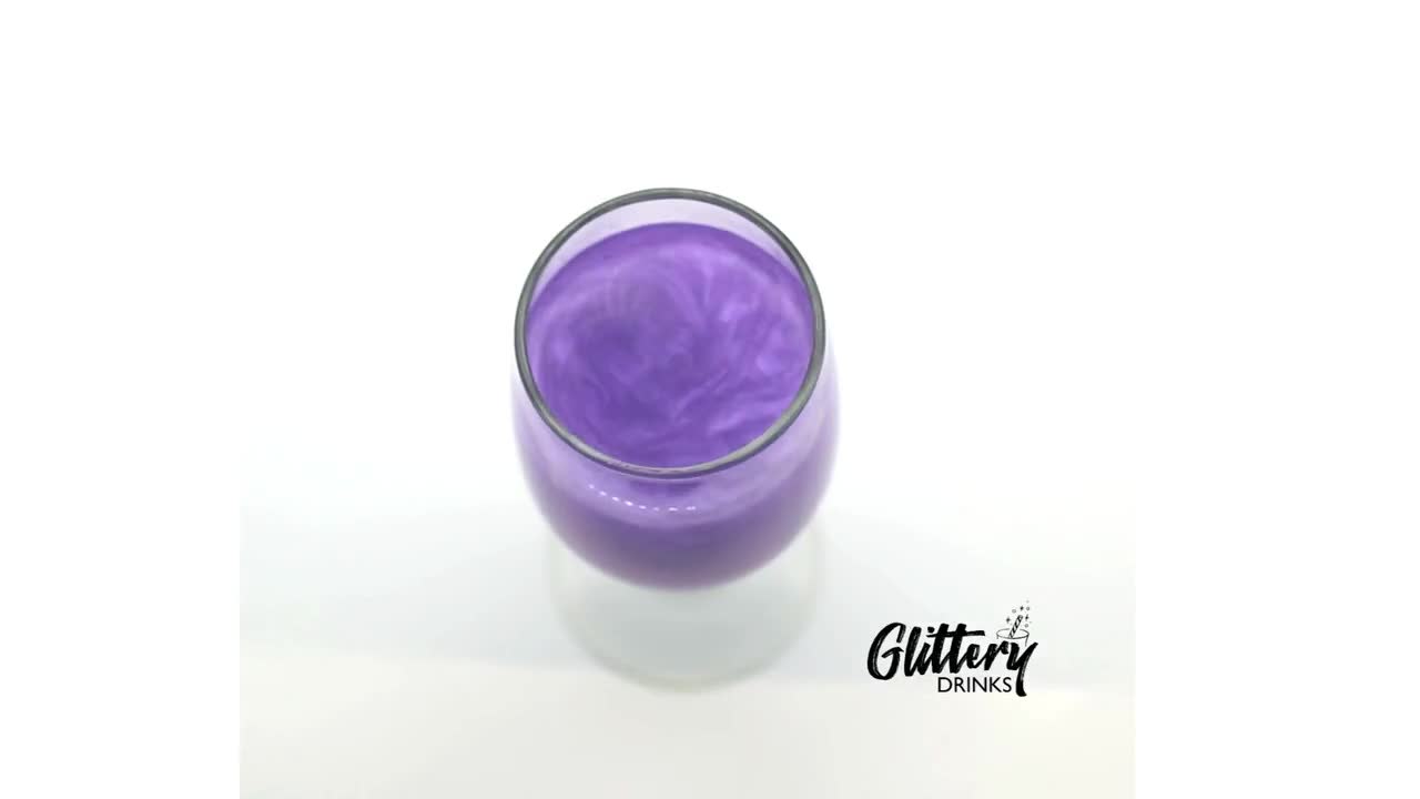 Purple Edible Glitter for Drinks, Cocktails, Beer, Garnish