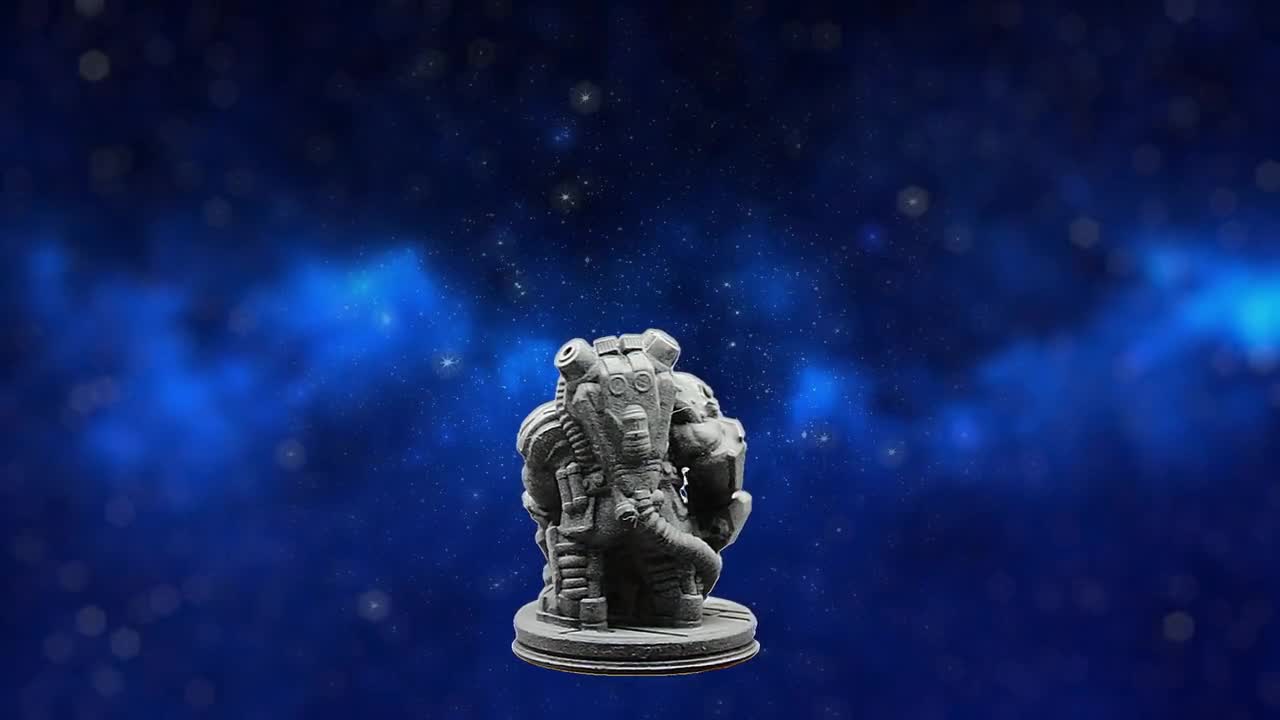 Dwarf Machine Gunner | Space | 3D Printed Sci-Fi Cyberpunk | Tabletop RPG |  Dungeons and Dragons | DnD Miniature