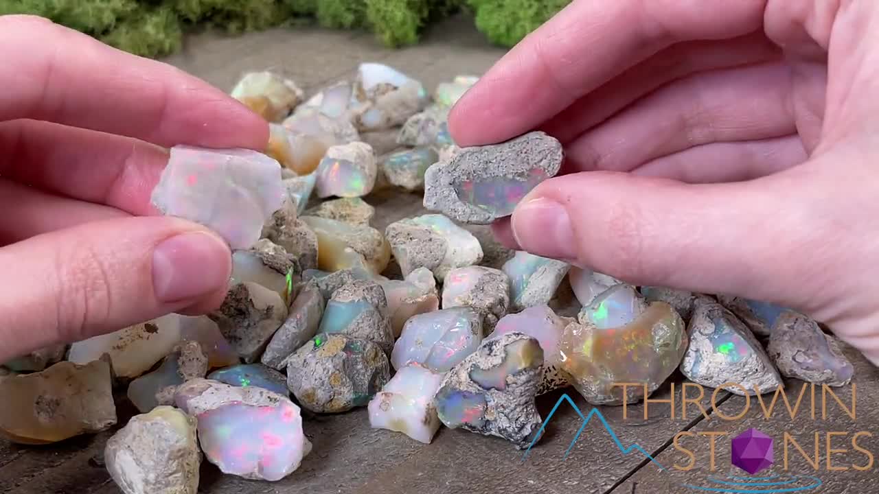 Gawk at my Opals Crystal Wello opal beads. 66.55 carats.