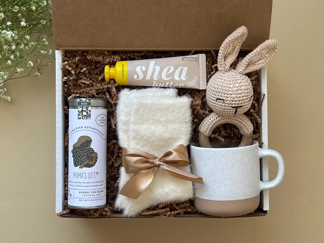 Deluxe New Mom & Baby Gift Box for Women After Birth | Baby Gift Basket,  Postpartum Care Package, Push Present, Newborn Boys, Girls, Unisex