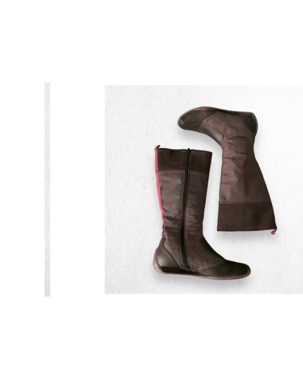 Vintage Boxing Boots Y2K High Knee Leather Archive Mostro