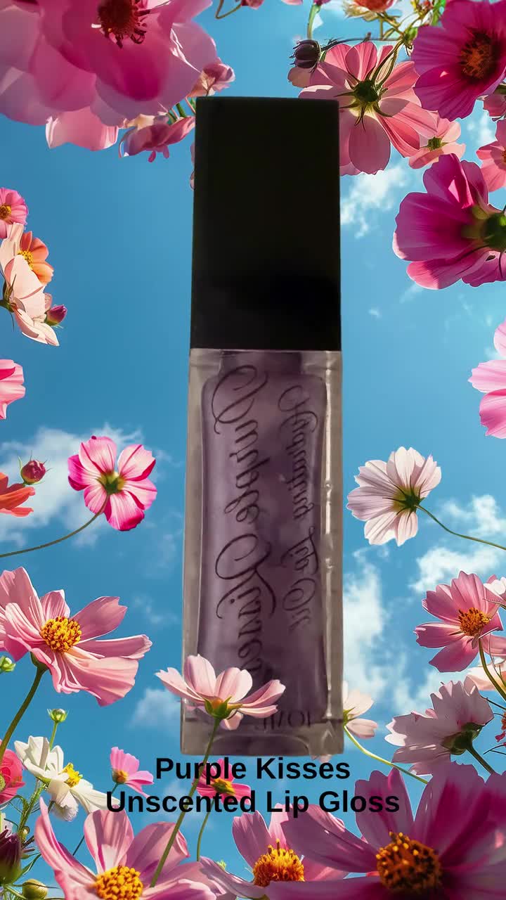 Brillo labial vegano transparente / Hidratante sin perfume para labios secos / Hecho a mano 10 ml video poster