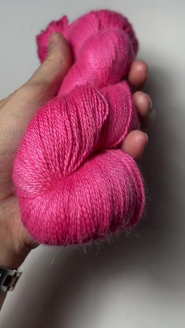 Hand Dyed Alpaca Blend Worsted Weight Yarn ~ Bubble Gum — ANNADELE