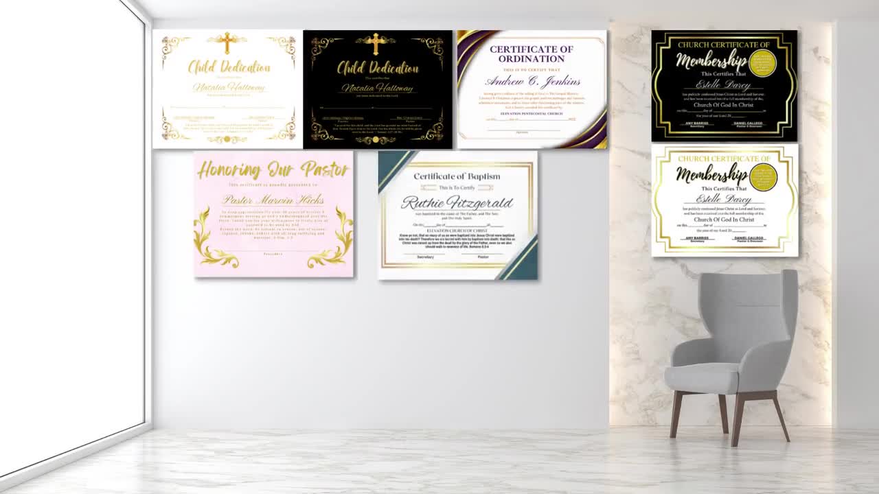 certificado de agradecimiento para el pastor