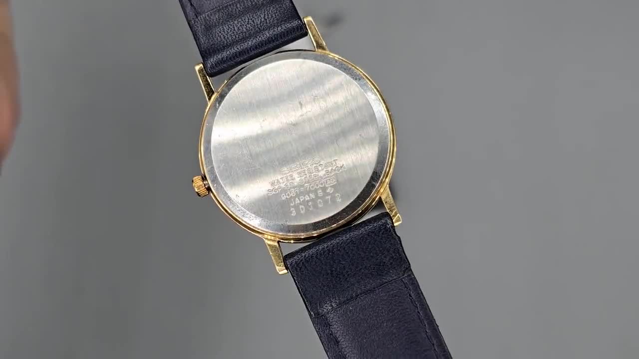 Vintage Seiko Majesta 9061-7000 JDM Quartz Dress Watch Gold Case
