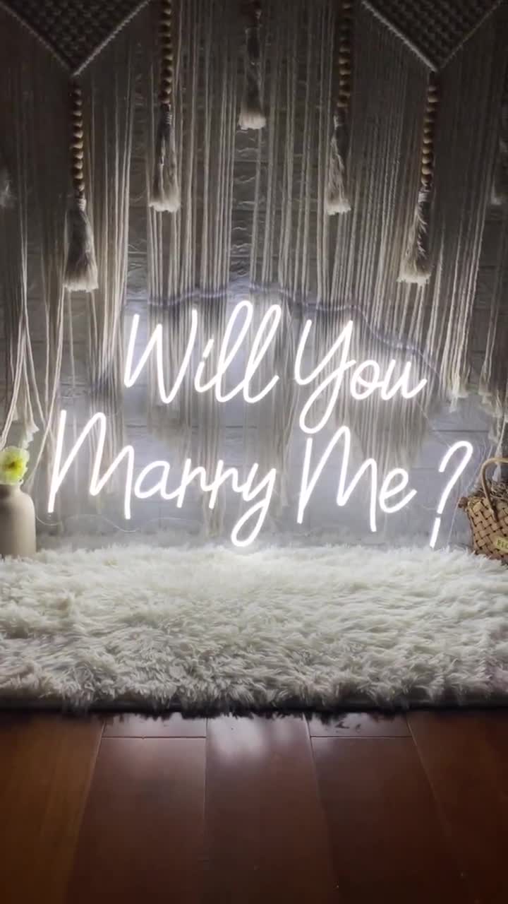 Marry Me neonbord, romantisch led-neonlicht voor bruiloft, USB-voeding