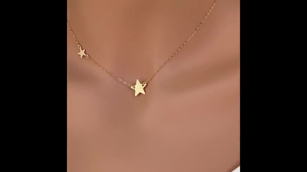 Gold Fill/ Sterling Silver Star Necklace, Twinkle in Style