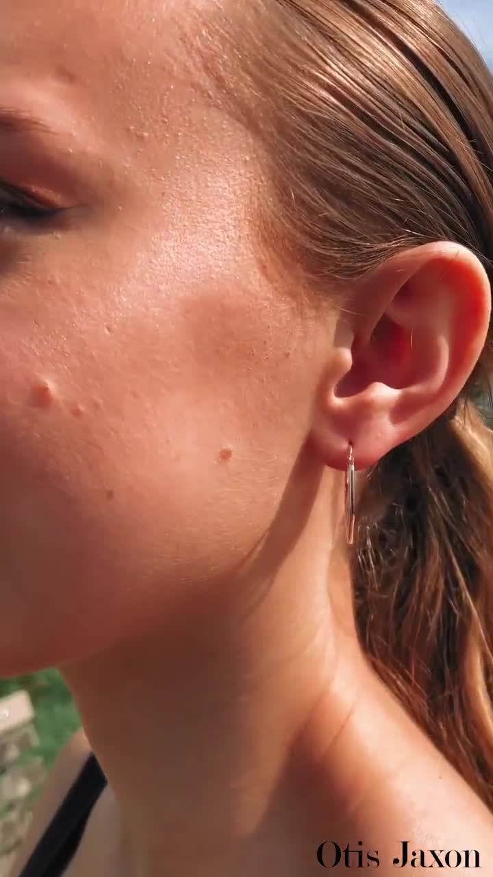 Teardrop Curl Gold Hoop Earrings | Silver And Gold Jewellery | Otis Jaxon | Otis  Jaxon Jewellery