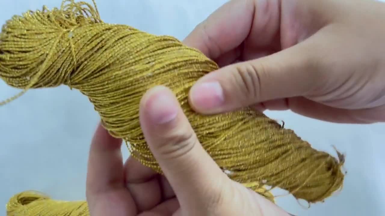 Metallic Zari Threads/ Metallic Yarn Thread/gold Metal Thread /japanese  Vintage Thread for Embroidery-2 Skeins 