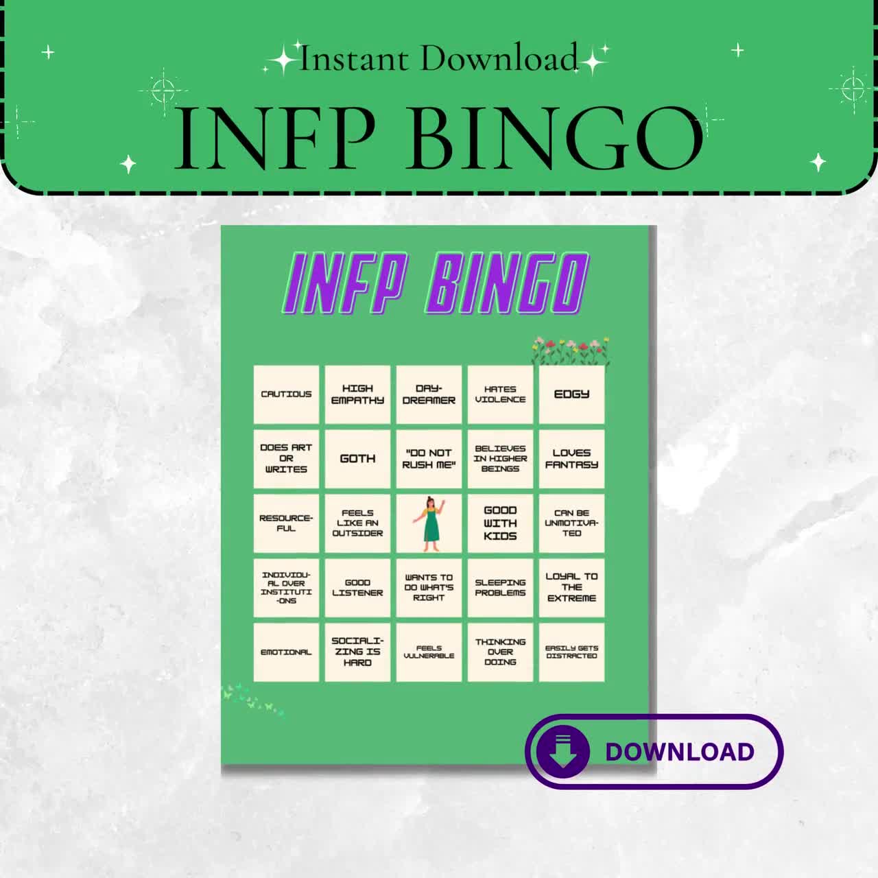 INFP Bubble — lsfp: Introvert Mbti Bingo *not mine