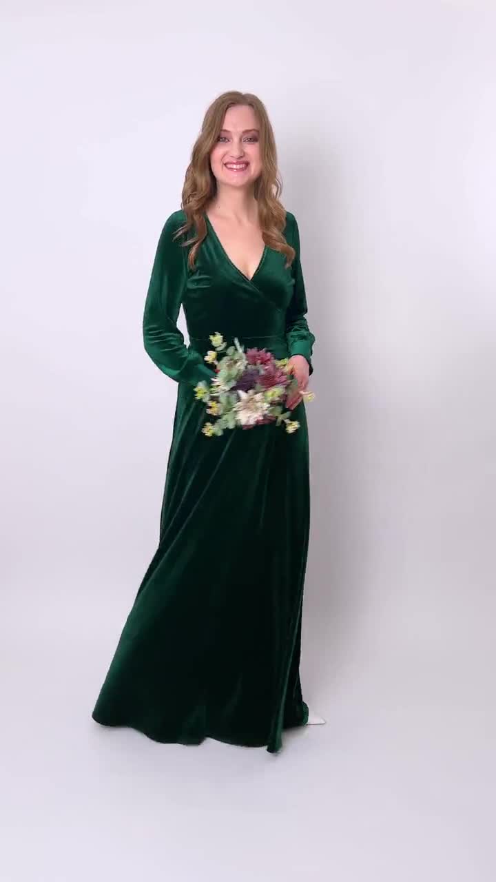 contrast of green colour dress Two Tier Poplin Colour Contrast Long Dress