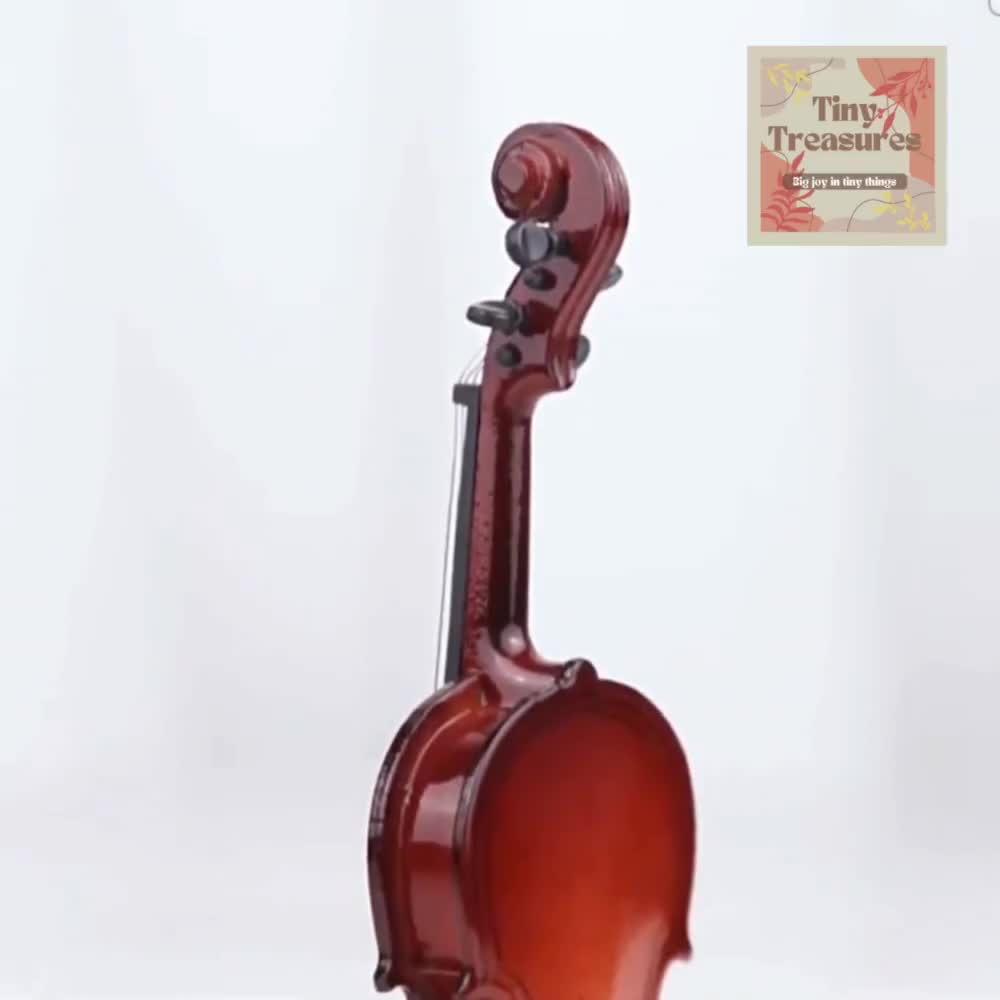Violon Miniature 14 Cm En Bois - Décoration Maison, Bureau Ou Cadeau Pour Musiciens