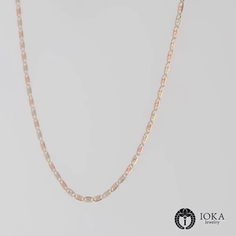 Ioka Solid 14K Gold Valentino Chain Necklace