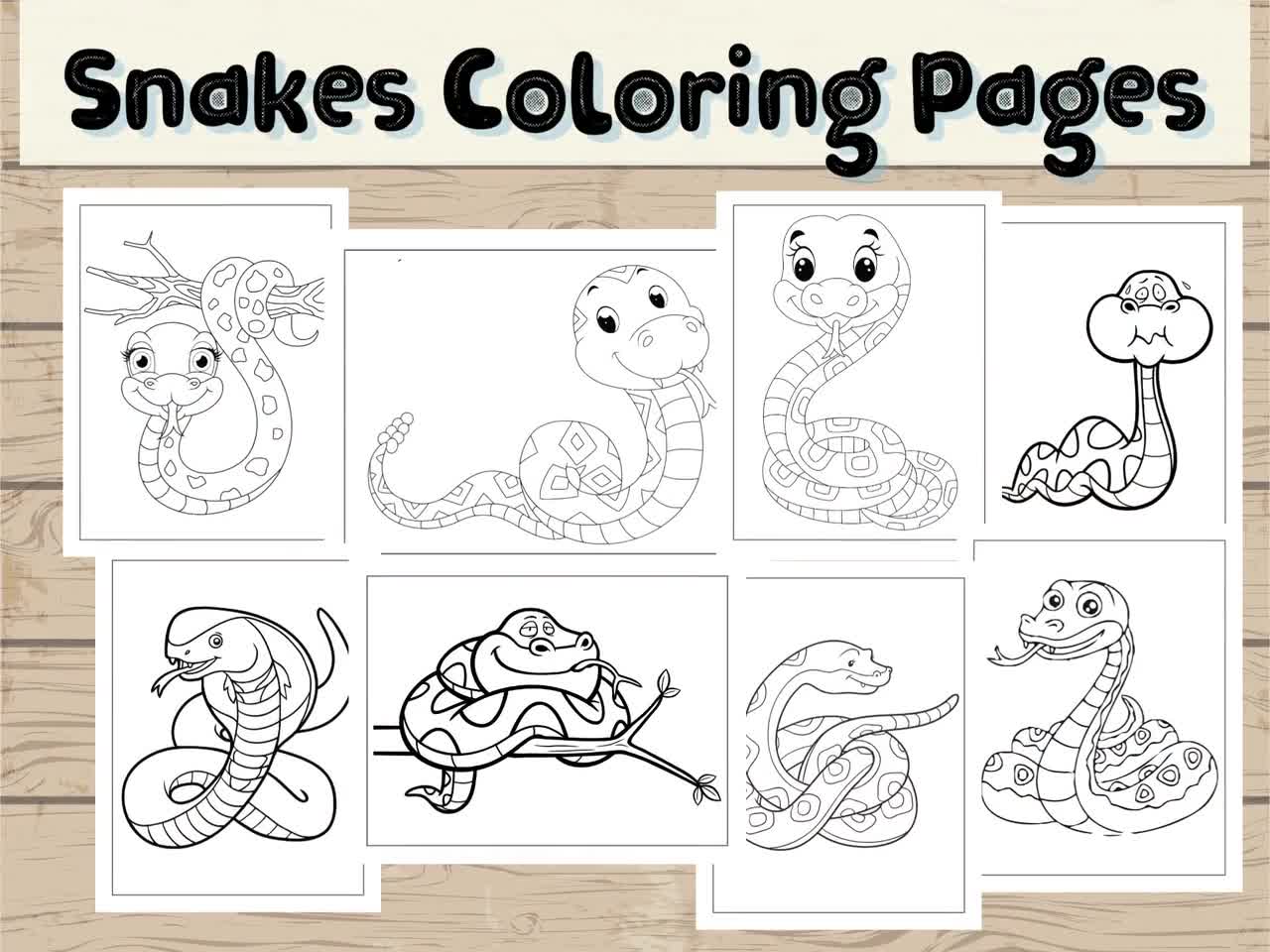 Snakes Coloring Bookmark Kit – PunchofColor