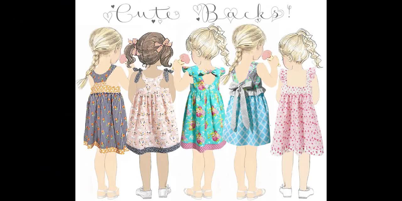 Girls Summer Sundress PDF Sewing Pattern Top Pattern Sweet  