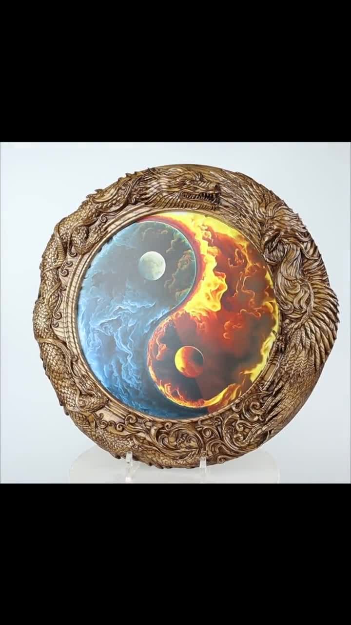 120 year old hand carved mirror frames from germany extremely collectible  child with torch being assisted by mermaid magical dragon ship