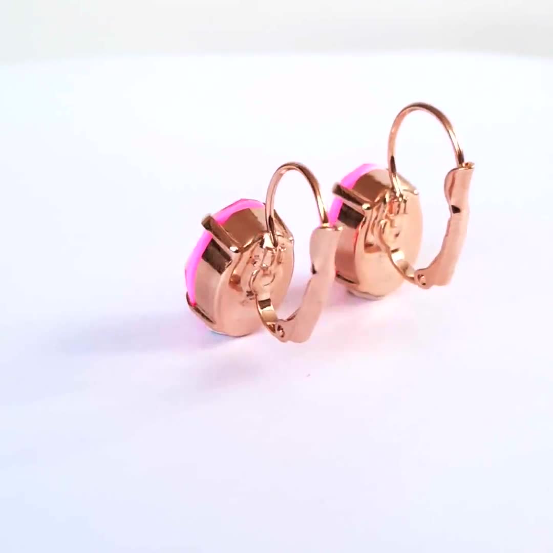 thumbnail interactive-video image 1 of Vintage Lever Back Earrings For Women Simulated Pearl Austrian Crystal Dangle Drop Victorian Antique Inspired - Jewelry Gift For Her - Purple/Amethyst 1 of 12