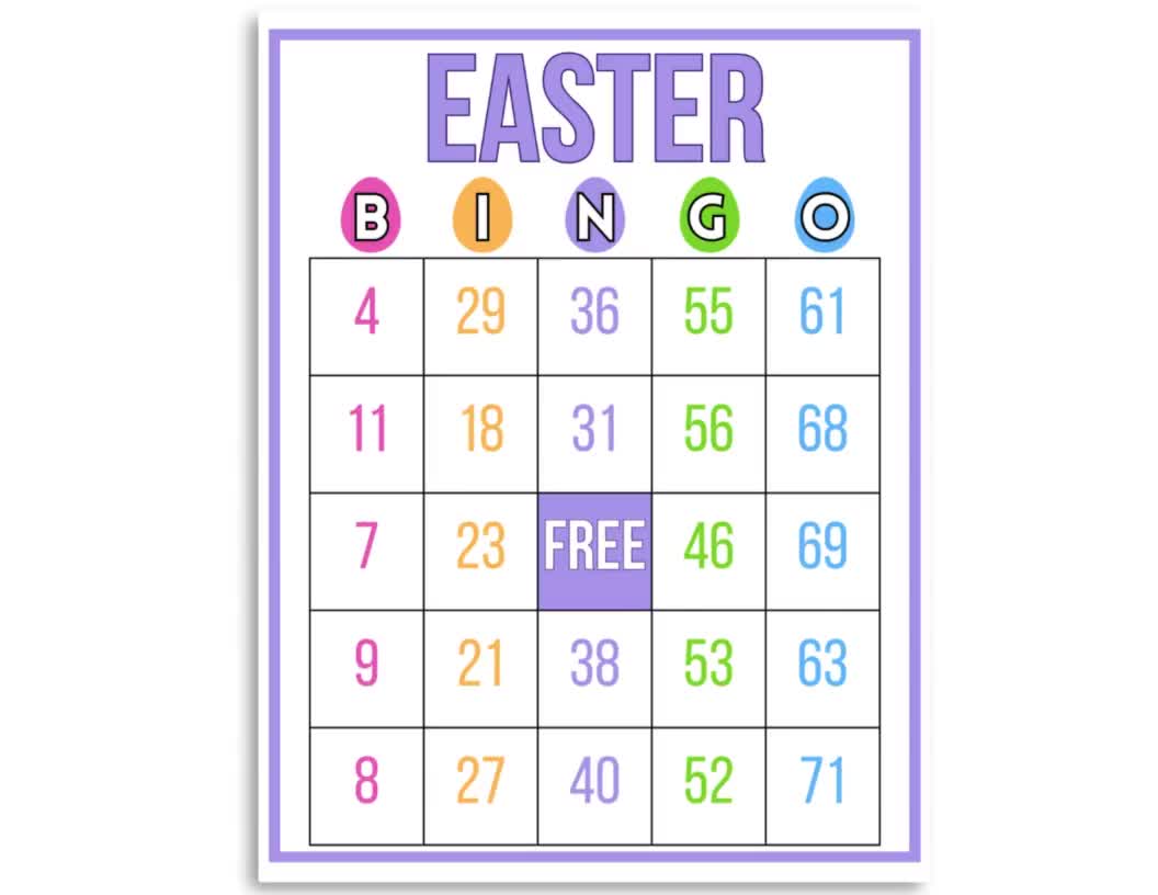 easter-bingo-100-easter-bingo-cards-easter-party-game-easter-activity-easter-game-easter-carte-bingo-for-kids-printable-easter-bingo-etsy for Free Printable Easter Bingo Cards With Numbers Easter Bingo, 100 Easter Bingo Cards, Easter Party Game, Easter Activity, Easter Game, Easter Carte Bingo for Kids, Printable Easter Bingo - Etsy for Free Printable Easter Bingo Cards With Numbers