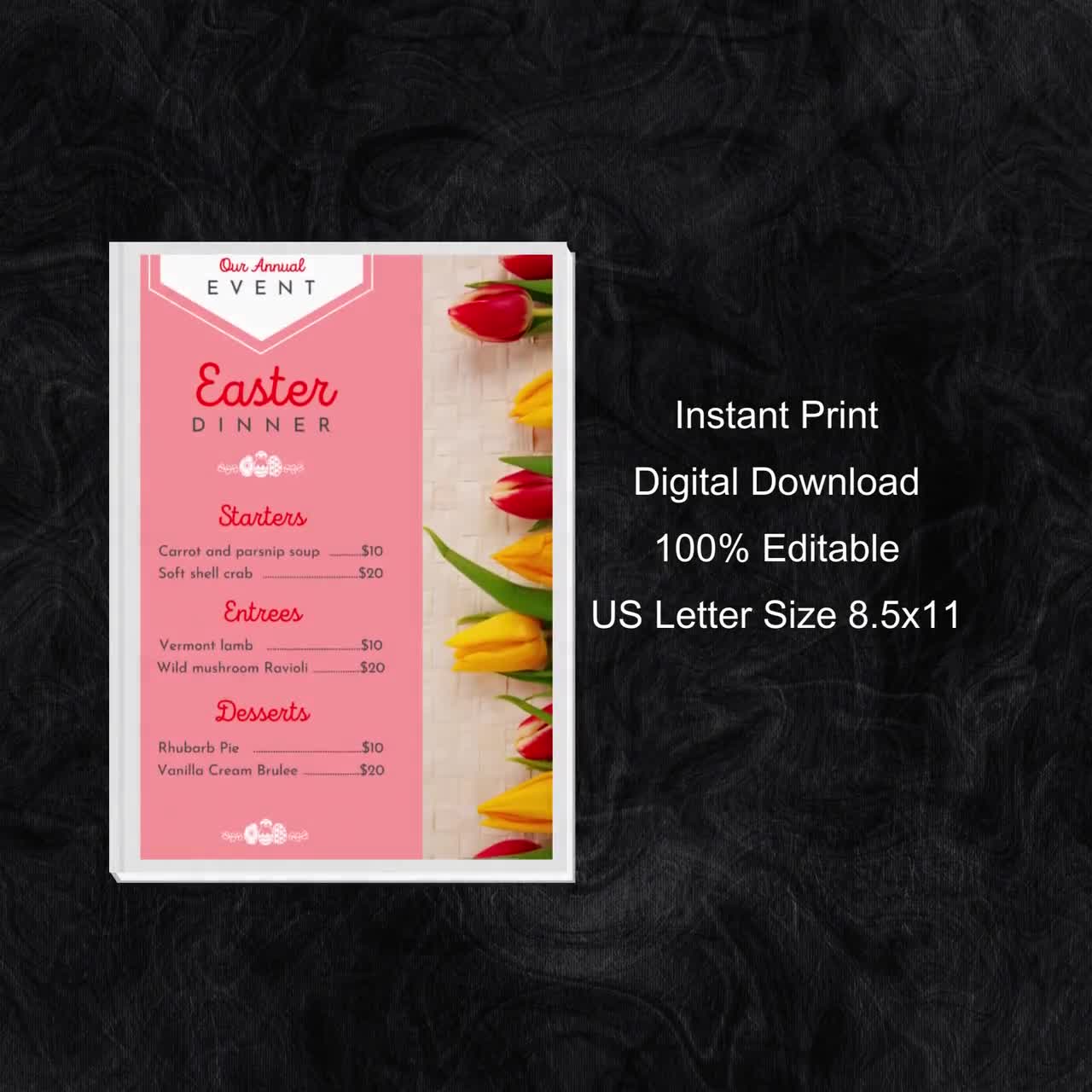 Easter Menu PLUS Social Media Posts. Restaurant Easter Menu. Instagram Post. Facebook Post. Easter Brunch Menu. Easter Dinner Menu Template video poster