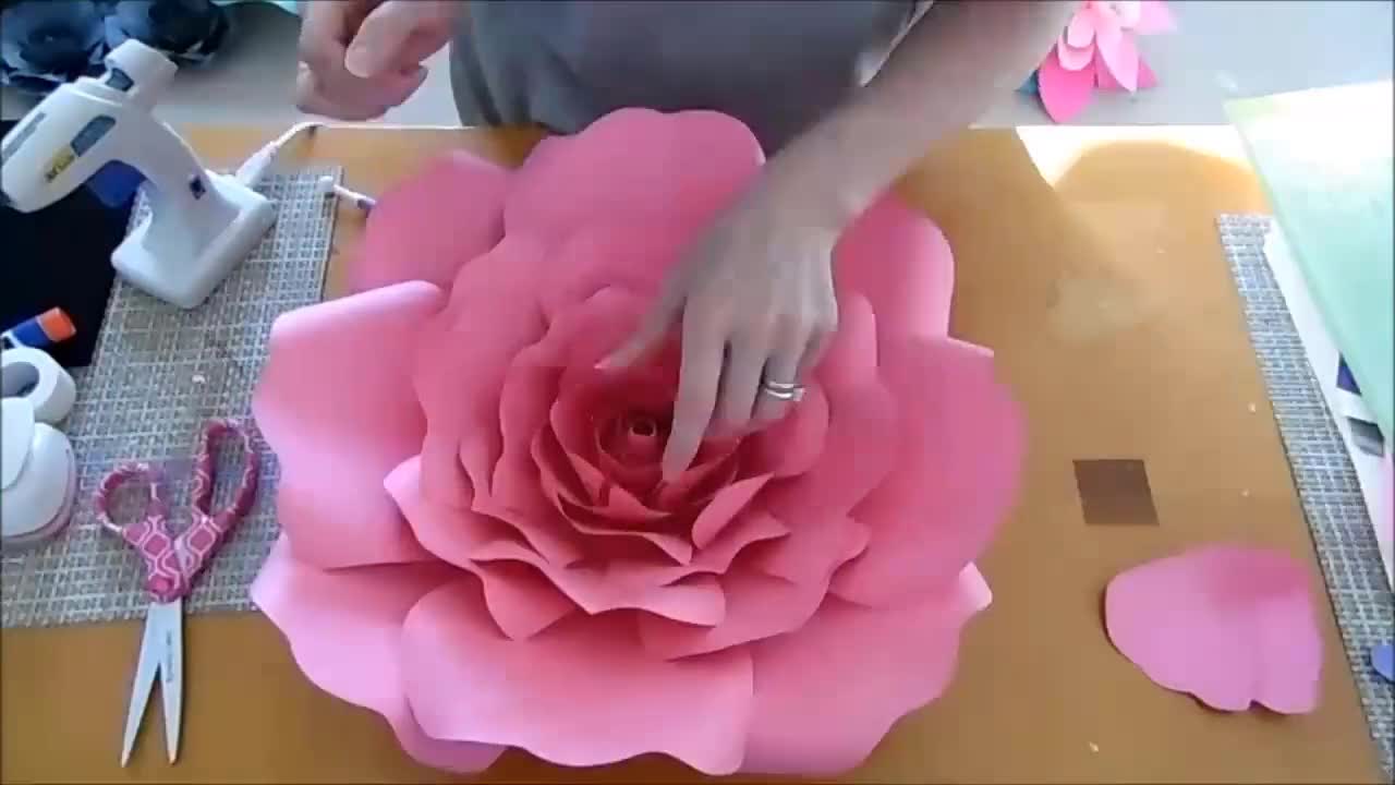 Giant Paper Garden Rose Template - OGCrafts