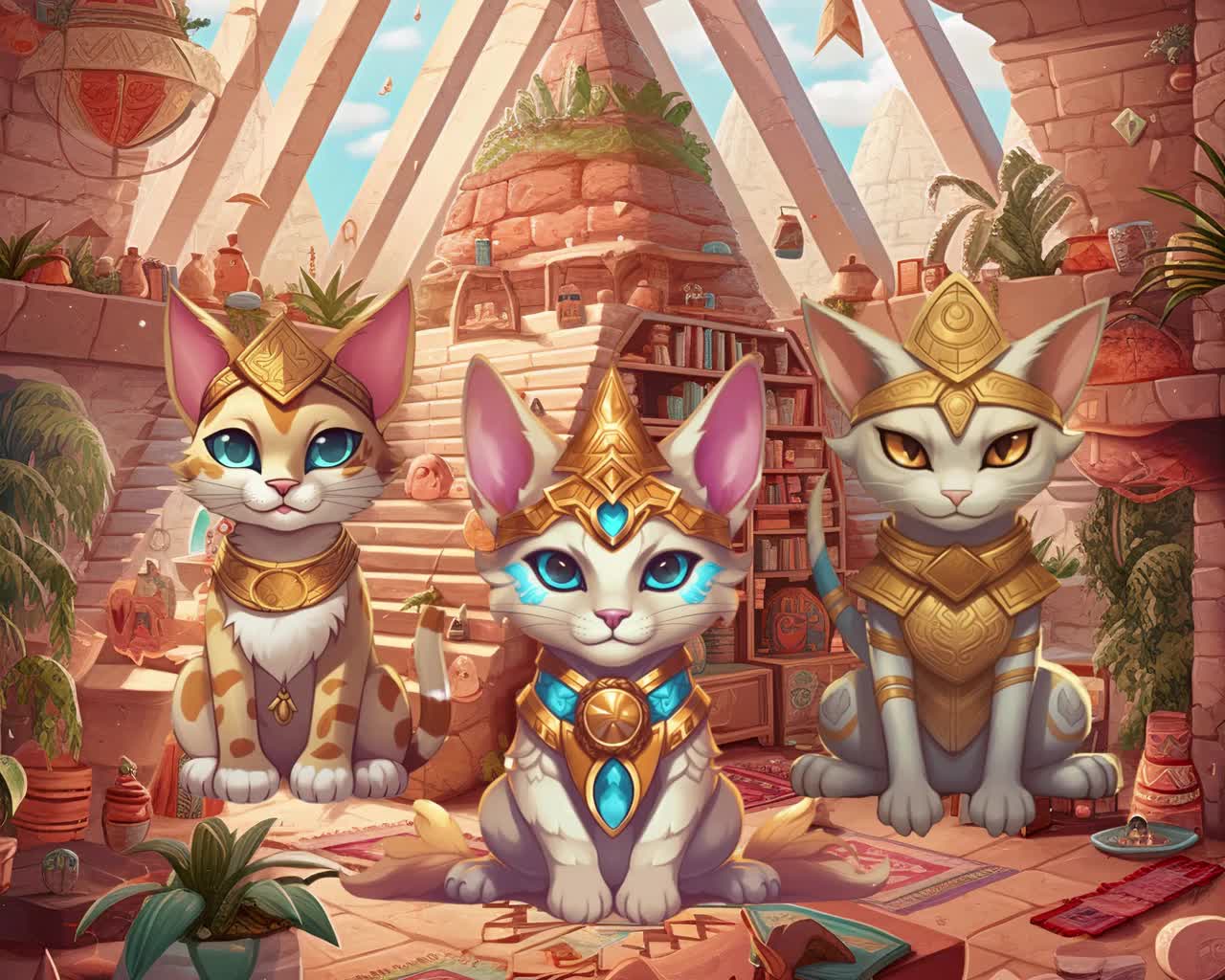 Egyptian Cats Digital Clipart Pack | PNG | Pyramids | Ancient Egypt  Backgrounds | Instant Download | Commercial & Personal Use | Pyramid Cat