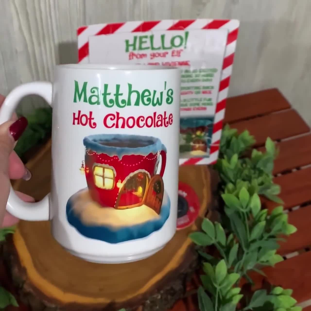 3D Elf is Back Personalized Kids Christmas Mug - Put it on your Shelf -  LemonsAreBlue
