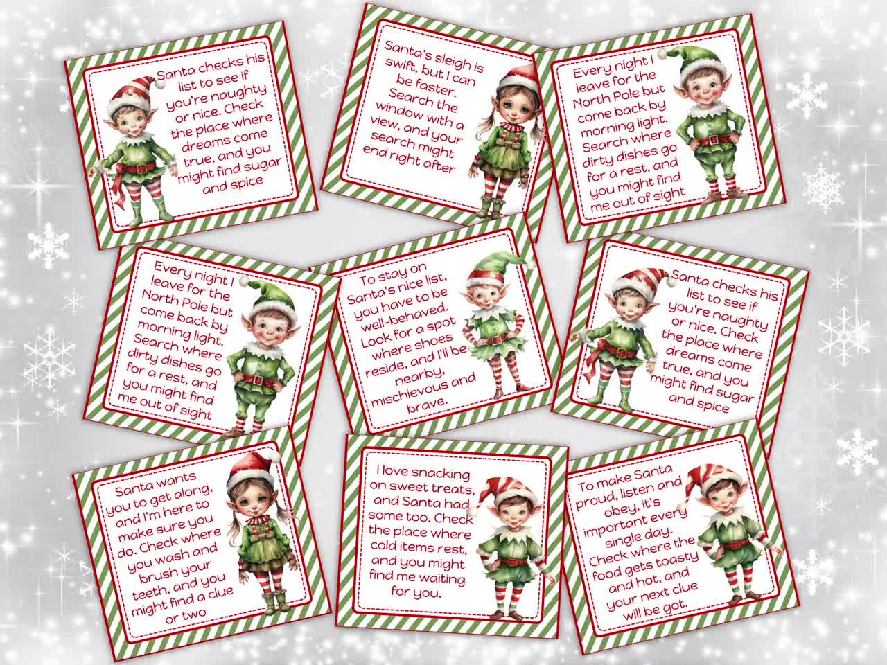 Elf Scavenger Hunt | Elf Props | Printable Elf Game | Christmas Elves Kid  Treasure Hunt Clues | Elf Arrival Family Games | Mischief Elf game