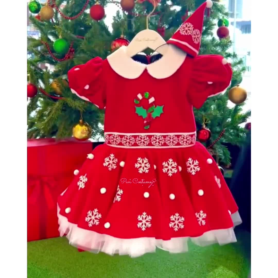 sachin and babi light blue dress Girls Christmas Elf Costume Dress: Handmade Holiday Party Outfit