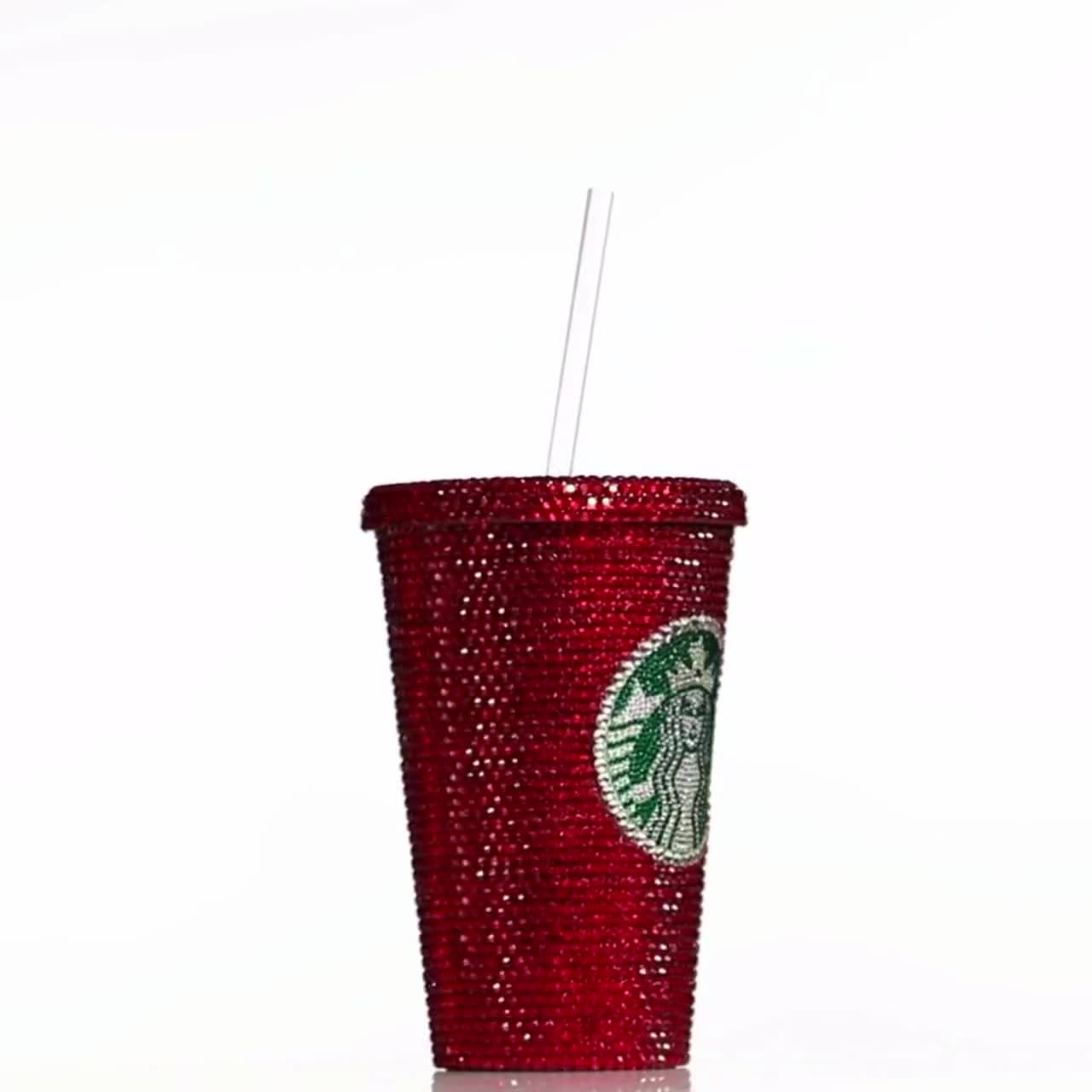 Starbucks sale 2020 Tumbler Christmas Red Bling Diamond Studded 240z-New.