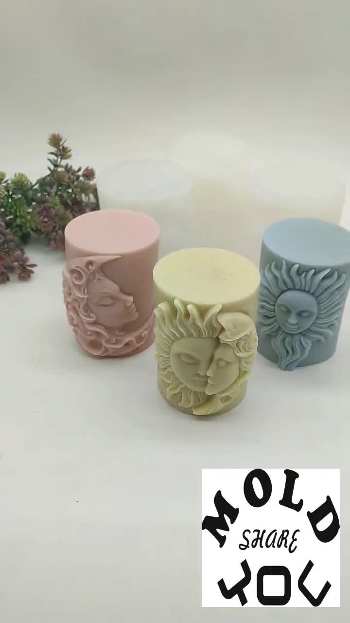Moldes De Silicona Para Velas De Pilar Con Relieve, Herramienta Para Hacer Velas Perfumadas Con La Diosa Del Sol Y La Luna, 3 Estilos - México