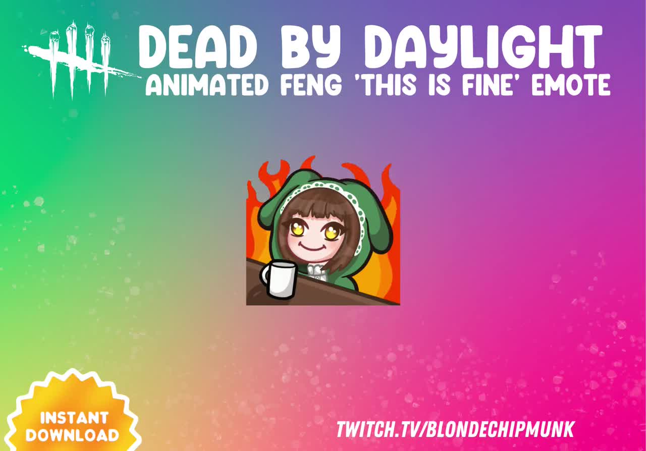 ANIMATED DBD Emote Pink Bunny Feng DC Rage Quit Animated 