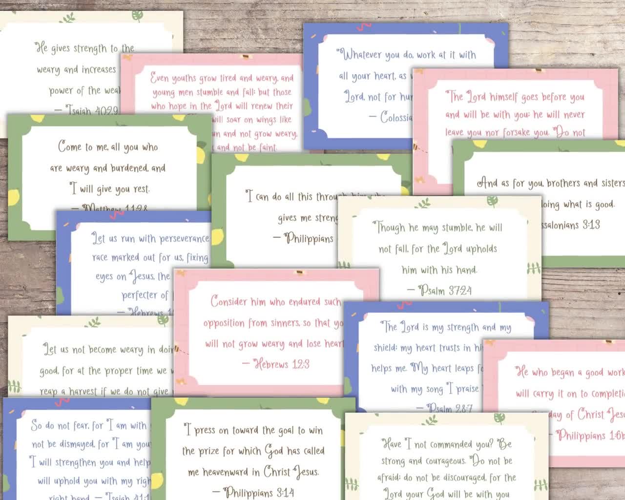 Printable Scripture Cards: 16 Encouragement Bible Verses (PDF Download) video poster