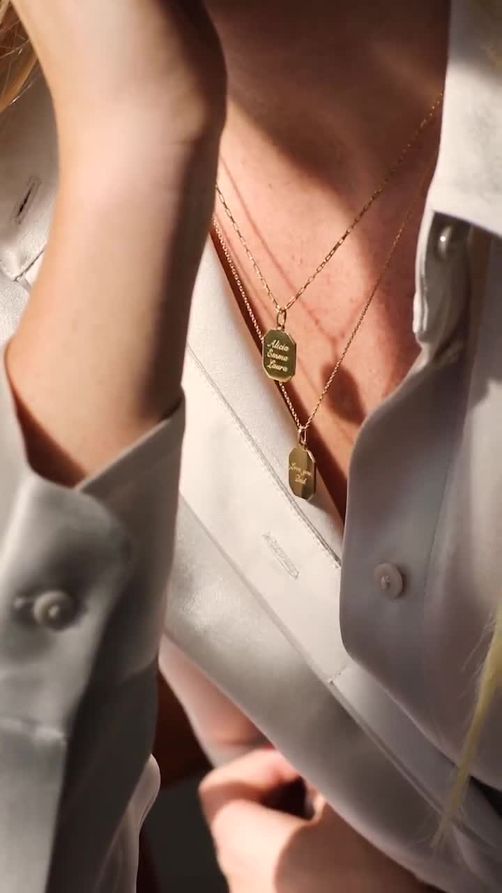 【Grace Personalized】ELENA AFFIRMATIONネックレス Engraved Affirmation Pendant Necklace by Gracepersonalized