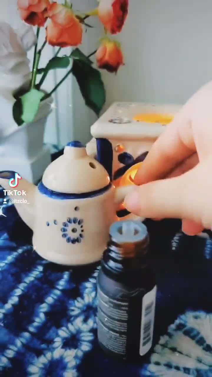 Cute Essential Oil Burner  Decorated mini tea pot for essential