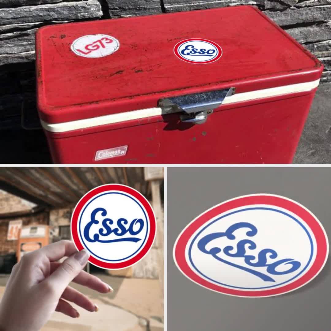 ESSO Logo Vinyl Decal Sticker multiple Sizes free Shipping 