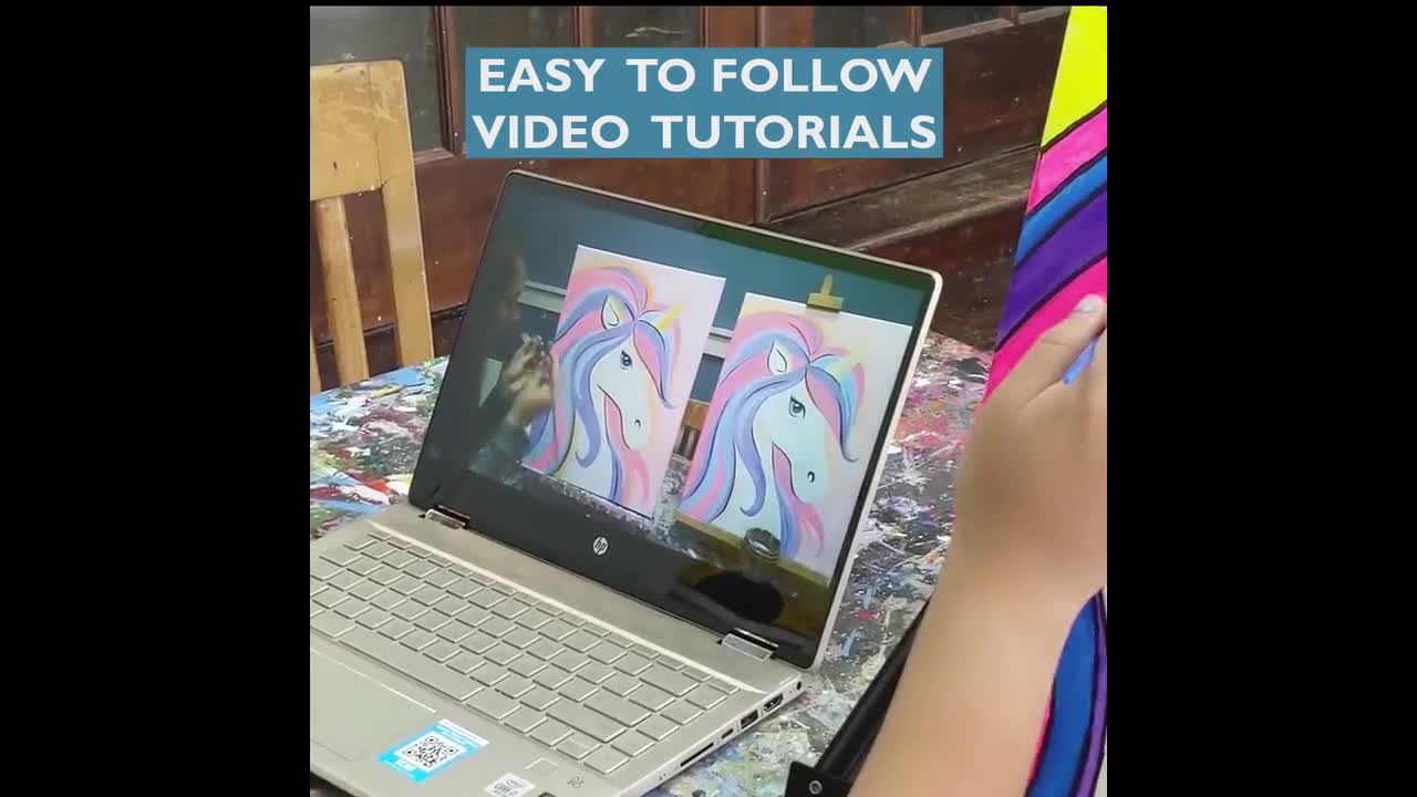 Cow Canvas Painting Kit Video Tutorial, FREE Palettes & Aprons With Orders  of 10, Painting Party Kit, DIY Paint Kit 