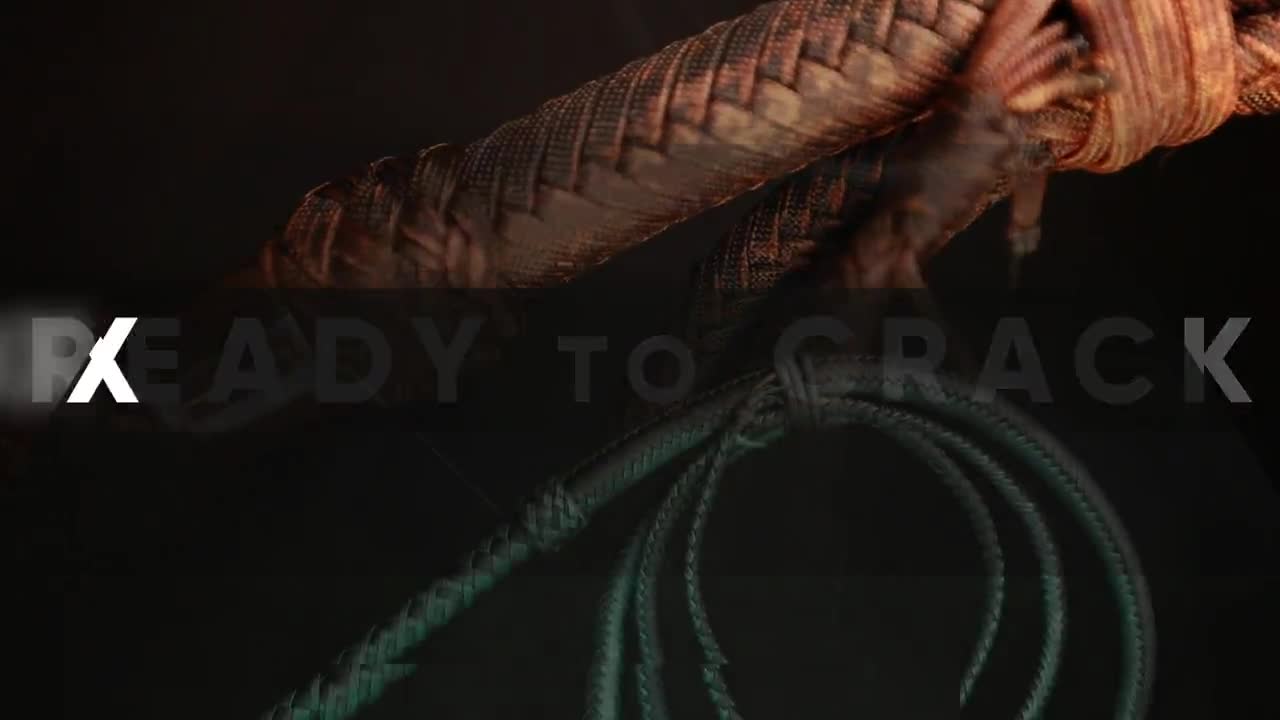 A six foot nylon bullwhip in white with glow in the dark pattern work :  r/whips