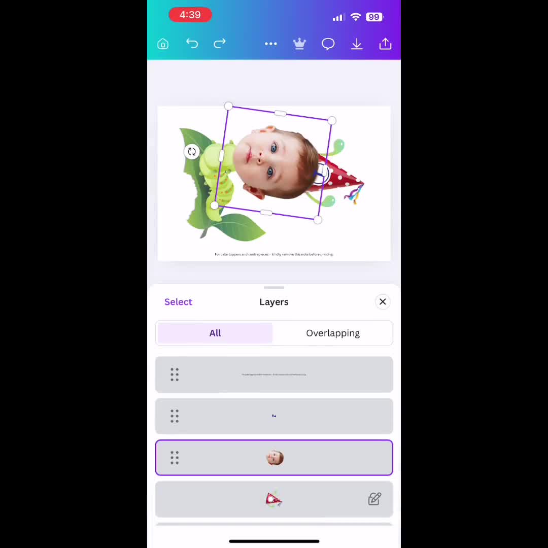 Canva Caterpillar Birthday Hat Custom Face and Name Party Topper Template (Digital Download) video poster