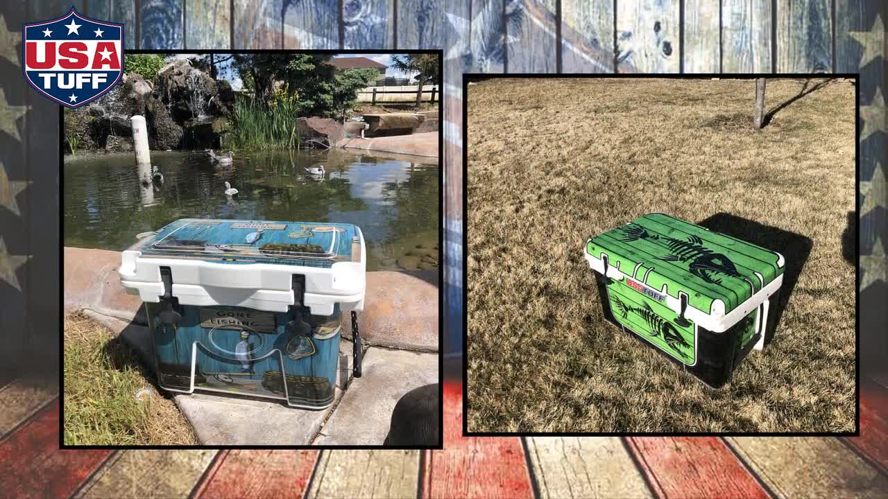 Vinyl Cooler Wrap fits YETI Tundra (Cooler Not Included) Skin Decal Sticker Easy to Install - Peel & Stick - Full - OLD Glory video poster