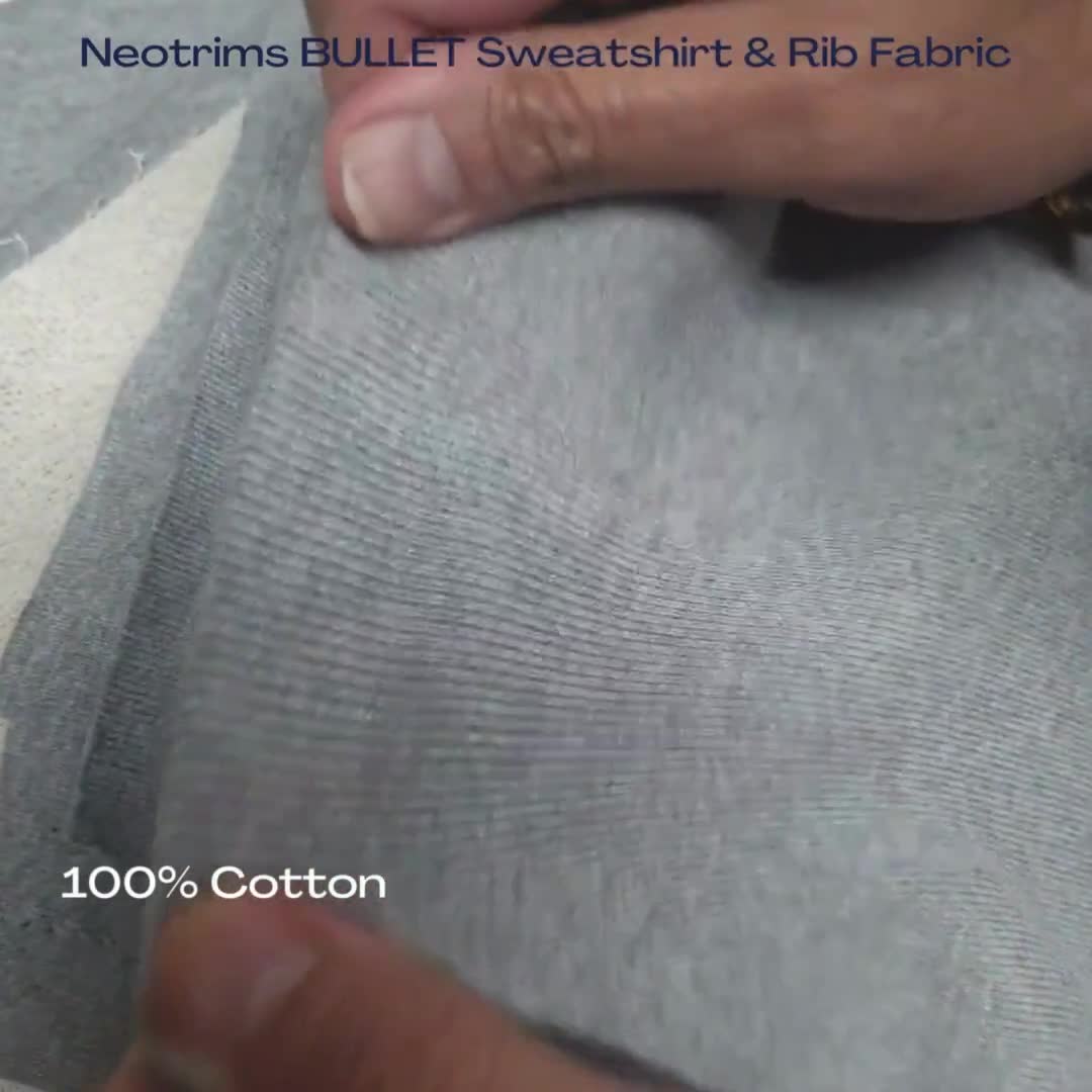 Sweatshirt Fleece Fabric Knit Rib,premium Quality Hoodie Fabric Jersey &  Matching Ribbing,260g Weight,british Made.neotrims.2m 1M Rib 