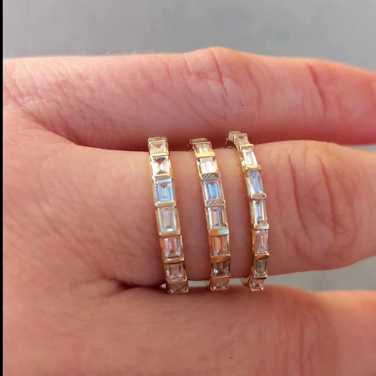 Tiny Baguette Wedding Ring | Baguette Collection | Nir Oliva Jewelry