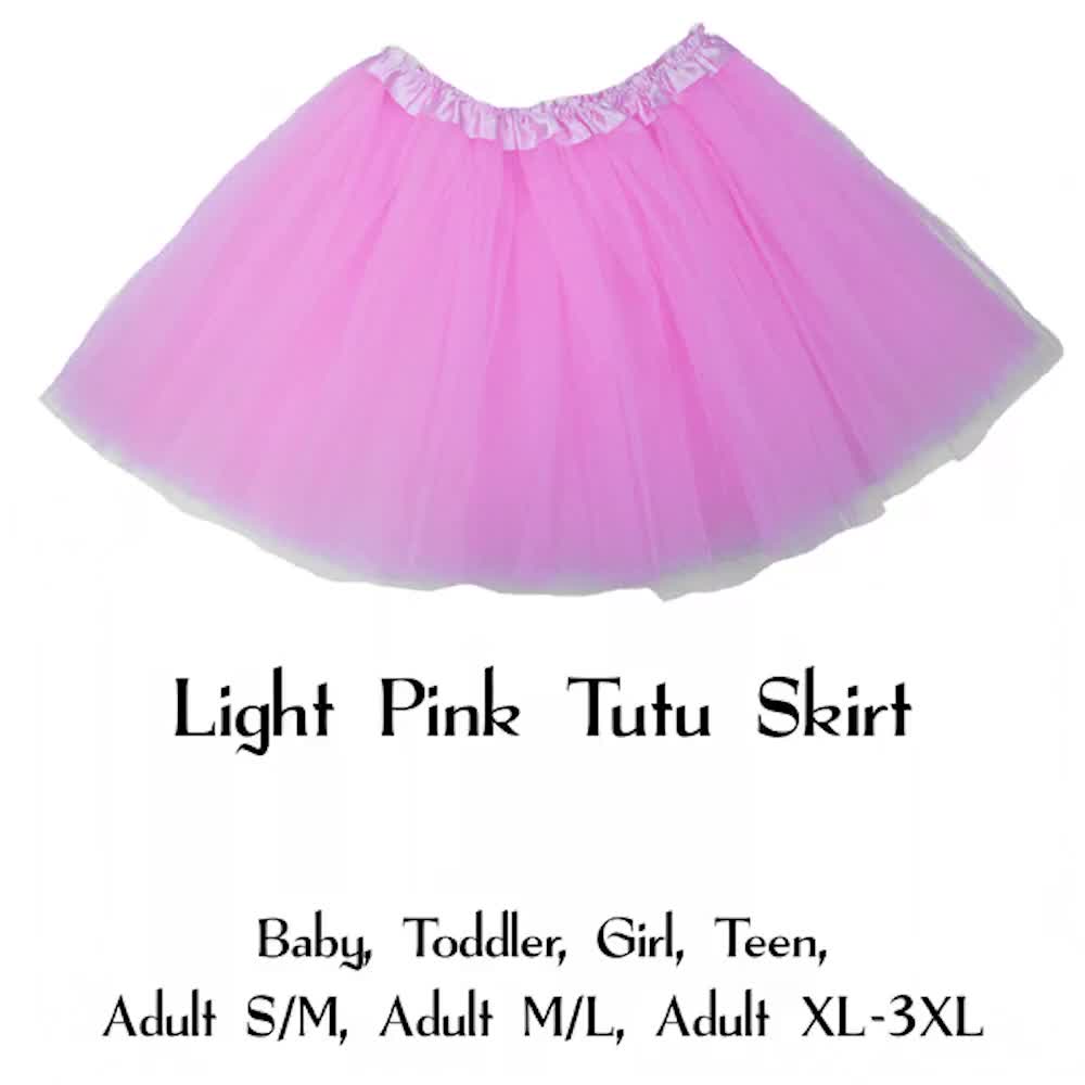 Light Pink 3 Layer Tutu Skirts 7 Sizes Baby to Plus Size Women s Tutus Fun Run Tutu Dance Tutu Costume Tutus