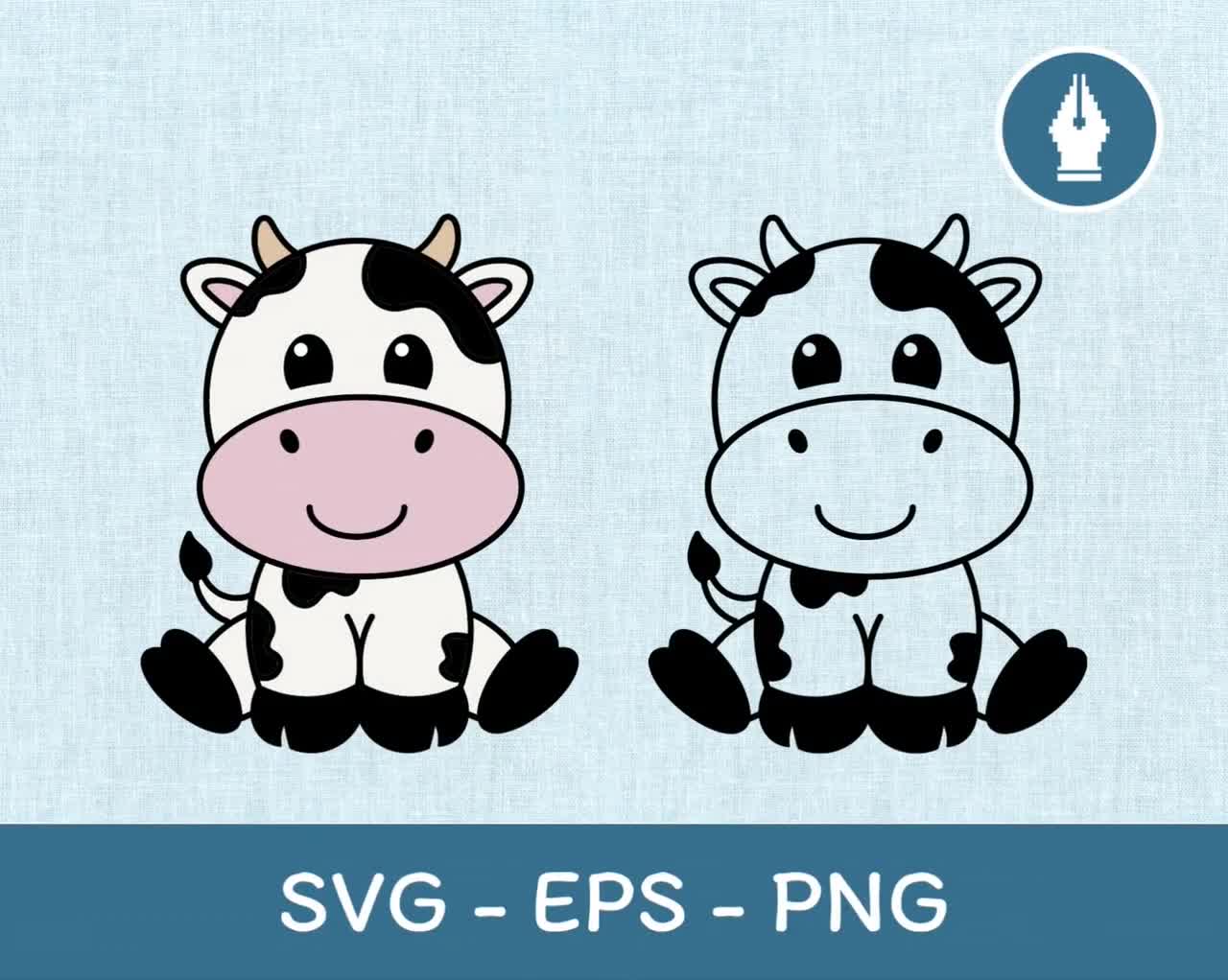 Cute Cow Clipart 8 High Quality Pngs Digital Download Card Making  Commercial PNG Digital Paper Craft Cow Clipart PNG -  Israel