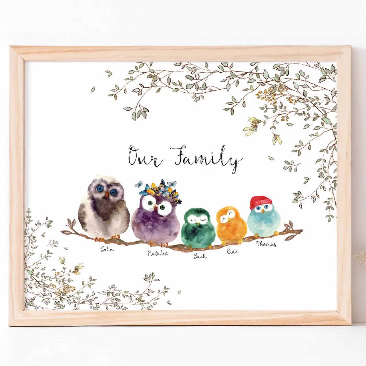 Floral Welcome Sign Welly Boot Personalised Family Print